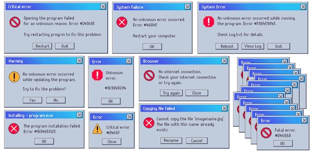 Botões da janela de erro: Dependendo do tipo de erro, a janela de erro pode apresentar diferentes botões, como OK, Cancelar ou Detalhes, que permitem ao usuário interagir com a mensagem de erro.
Registrar o erro: Em alguns casos, a janela de erro pode oferecer a opção de registrar o erro para enviar informações ao suporte técnico da Microsoft ou a terceiros.