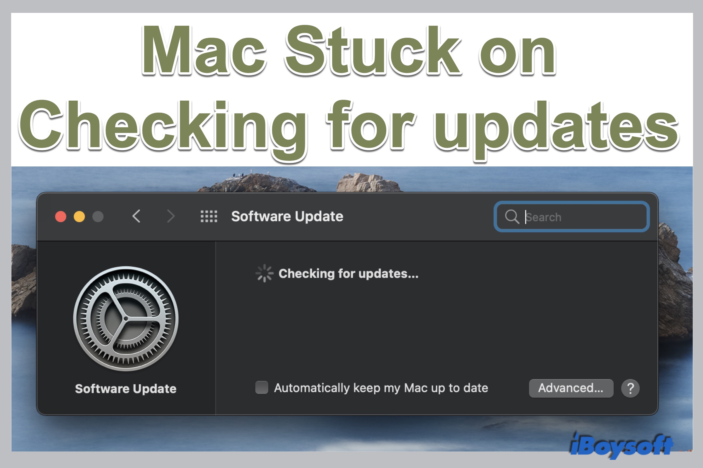 Clique no menu Apple no canto superior esquerdo da tela e selecione Preferências do Sistema.
Clique em Atualização de Software e verifique se há atualizações disponíveis.