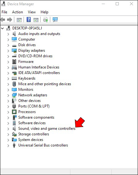 Pressione a tecla Windows + X e selecione Gerenciador de Dispositivos.
No Gerenciador de Dispositivos, expanda a categoria Controladores de som, vídeo e jogo.