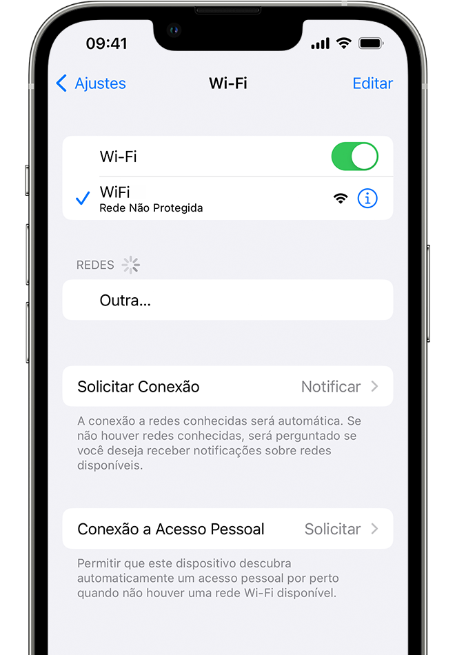 Verifique a conexão Wi-Fi: Certifique-se de que seu iPhone ou iPad esteja conectado à rede Wi-Fi correta.
Reinicie o dispositivo: Desligue e ligue novamente seu dispositivo iOS para reiniciar a conexão Wi-Fi.