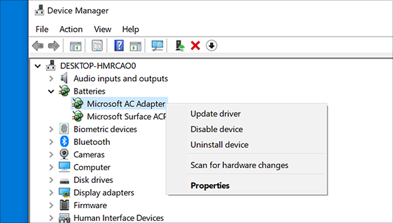 Verifique se há atualizações do Windows disponíveis
Atualize os drivers de dispositivo biométrico