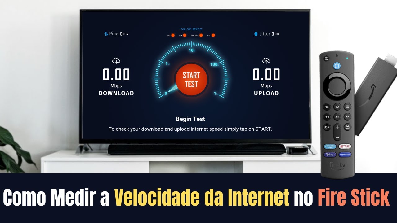 Verifique se o Firestick está conectado a uma rede Wi-Fi estável.
Verifique a velocidade da sua conexão de Internet. Recomenda-se uma velocidade mínima de 10 Mbps para streaming de vídeo em alta definição.